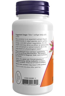 NOW Natural Beta Carotene 25000 iu 90 softgels (,  1)