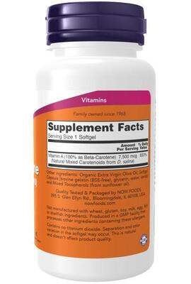 NOW Natural Beta Carotene 25000 iu 90 softgels (,  2)