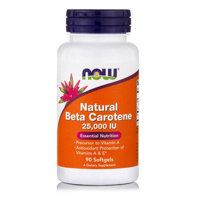 NOW Natural Beta Carotene 25000 iu 90 softgels (,  6)