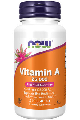 NOW Vitamin A 25000 250 softgels (,  1)