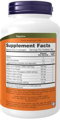 NOW Papaya Enzymes 360 lozenges (,  2)