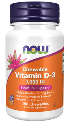 NOW Vitamin D3 1000 iu chewable 180 chewables (,  1)