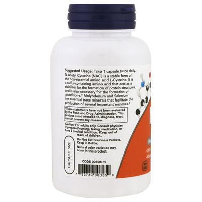 NOW NAC-Acetyl cysteine 600mg 100caps (,  2)