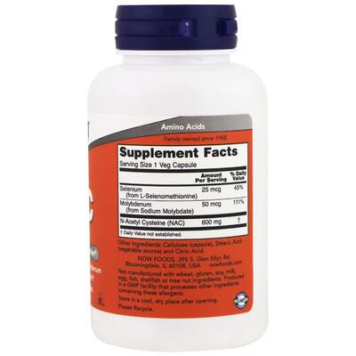 NOW NAC-Acetyl cysteine 600mg 100caps (,  3)