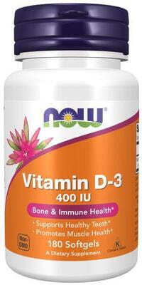 NOW Vitamin D3 400IU 180 softgels (,  2)