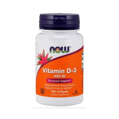 NOW Vitamin D3 400IU 180 softgels (,  3)