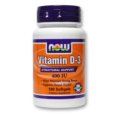 NOW Vitamin D3 400IU 180 softgels (,  4)