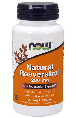 NOW Natural Resveratrol 200 mg 60 vcaps (,  4)