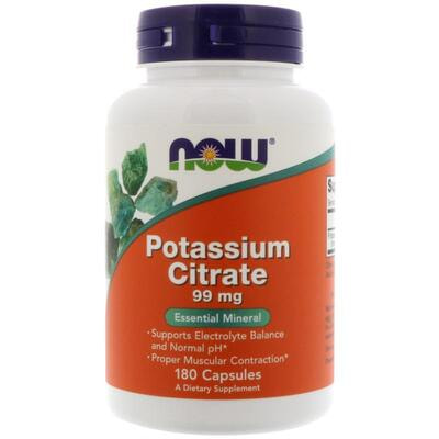 NOW Potassium Citrate 99 mg 180 vcaps (,  4)