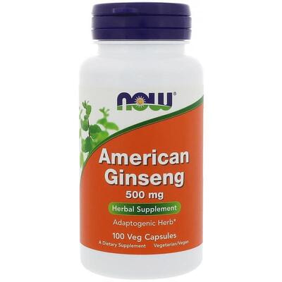 NOW American Ginseng 500 mg 100 vcaps (,  6)