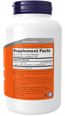 NOW Acetyl L-Carn 500mg 200 vcaps (,  2)