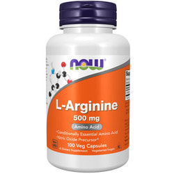 NOW L-Arginine 500 mg 100 caps.  2