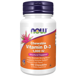 NOW Vitamin D3 1000 iu chewable 180 chewables.  2