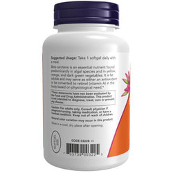 NOW Natural Beta Carotene 25000 iu 180 softgels.  2