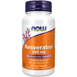 NOW Natural Resveratrol 200 mg 60 vcaps.  2