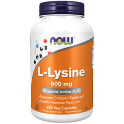 NOW L-Lysine 500 mg 250 caps.  2