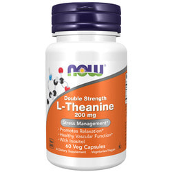 NOW L-Theanine 200 mg 60 vcaps.  2