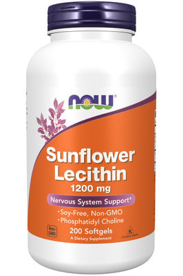 NOW Sunflower lecithin 1200mg 200 sgels