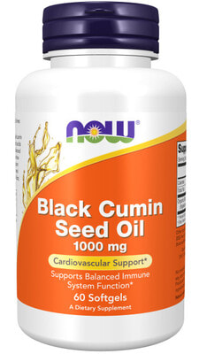 NOW BLACK CUMIN SEED OIL 1,000MG 60 SGELS