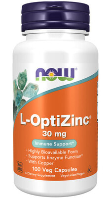 NOW L-Optizinc 30mg+copper 100 caps ()