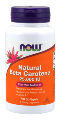 NOW Natural Beta Carotene 25000 iu 90 softgels ()