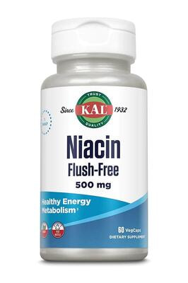 KAL Niacin Flush-Free 500mg 60 vcap