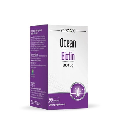 ORZAX OCEAN BIOTIN 5000 MCG 60 CAPSULES