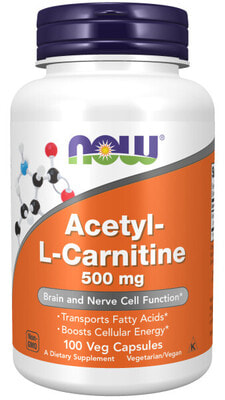 NOW Acetyl L-Carn 500mg 100 vcaps ()