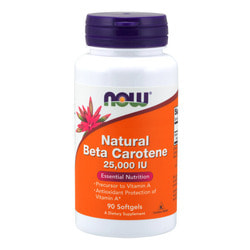 NOW Natural Beta Carotene 25000 iu 90 softgels