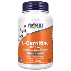 NOW L-Carnitine Tartrate 1000 mg 50 tabs