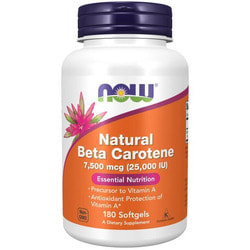 NOW Natural Beta Carotene 25000 iu 180 softgels